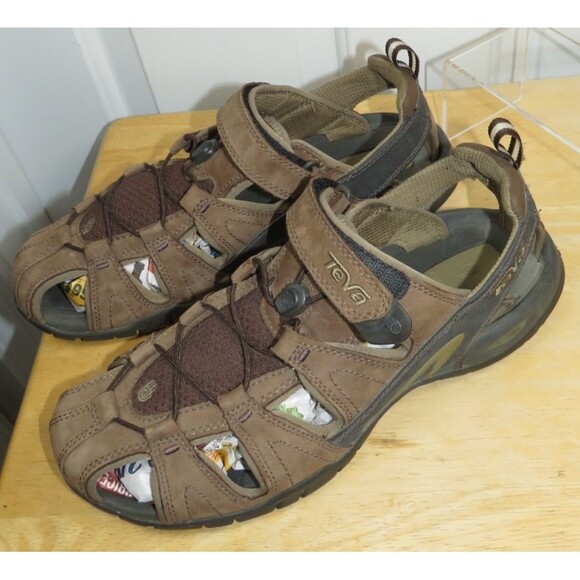 Mens Teva Forebay Hiking Sandals S/N 4157 Brown Outdoors Fisherman Size 9.5 main image 4